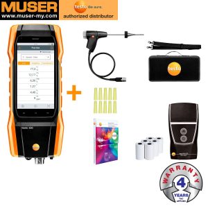Testo Malaysia Testo 300 Longlife Kit 1 with Printer | Flue Gas Analyzer (O2, CO up to 4,000 ppm, NO - can be retrofitted)